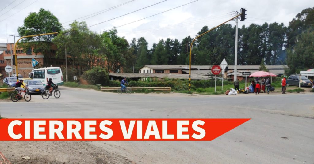 Cierres viales en Zipaquirá desde este viernes