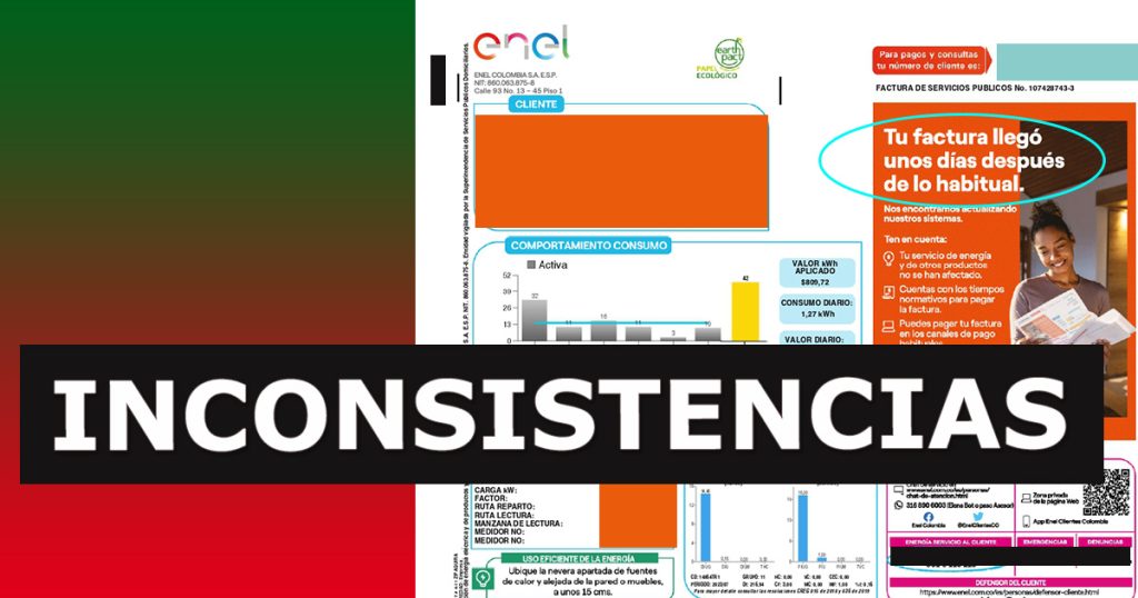 Qué dice Codensa por las inconsistencias en la facturación?