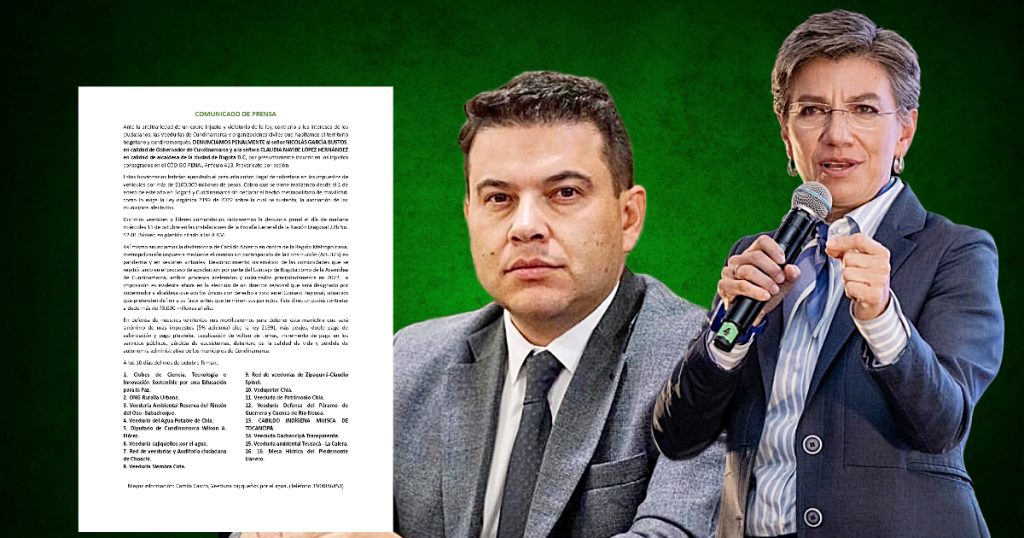 Anuncian que radicarán denuncia contra Claudia López y Nicolás García