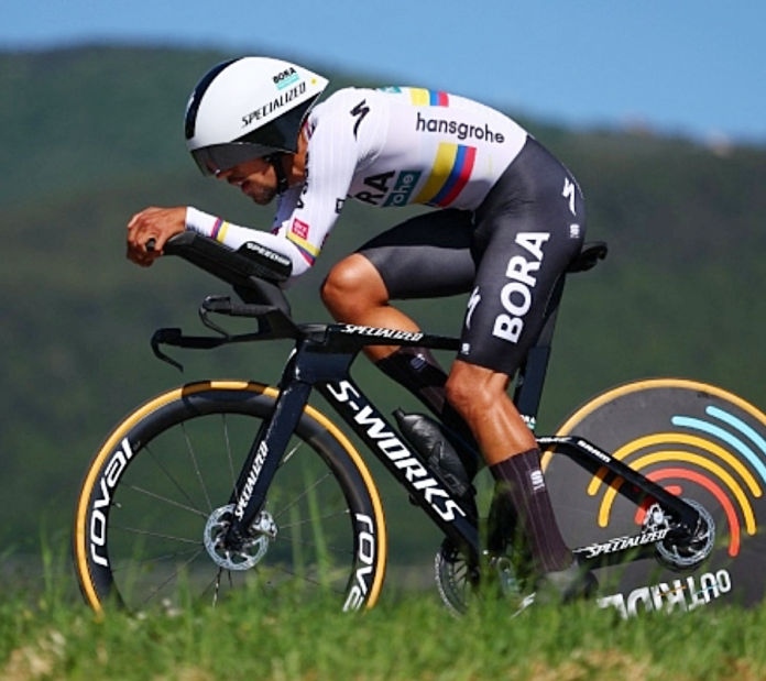 Dani Martínez hizo una fantástica crono en el Giro