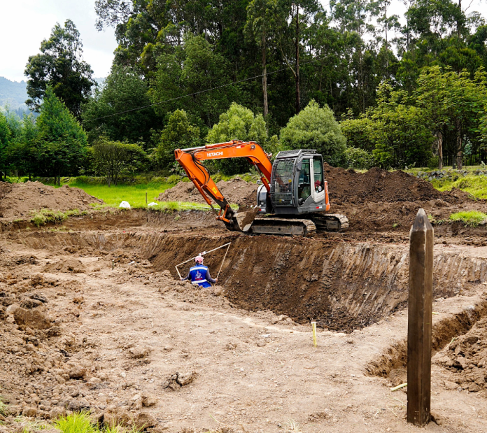 Primer reservorio para almacenar agua lluvia en Sutatausa