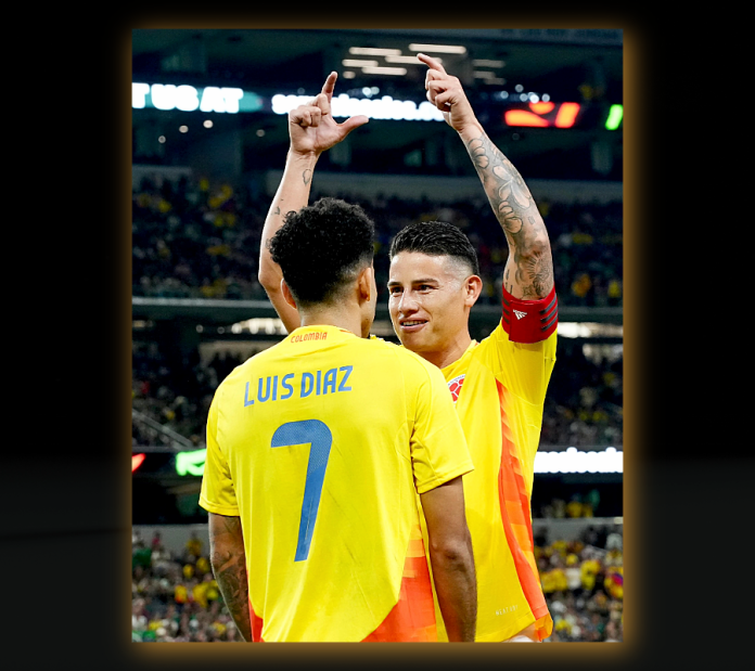 Con la zurda mágica de James Colombia goleó a México